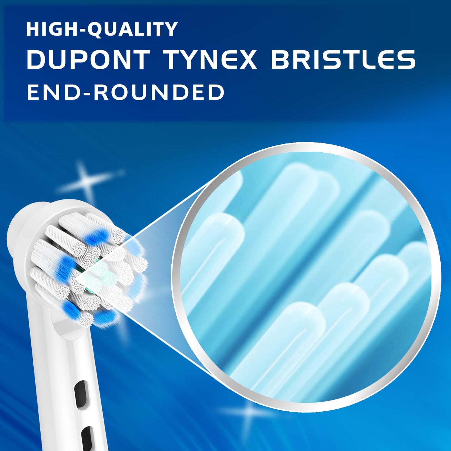 Whuppsi Replacement Toothbrush Heads Fit for Oral B Electric Toothbrushes, 4PCS, Soft Ultrathin Bristles for Pro Gum Care, Refills for Braun Model 3756 3757 3744 3765 3738 4729 4739