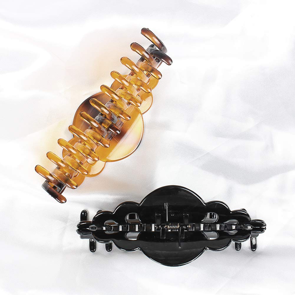ACCGLORY Ex-Large Plastic Hair Claw Clips for Women Big Hair Clips for Long Thick Hair Updo Strong Holding Jaw Clamps Jumbo Hair Clip