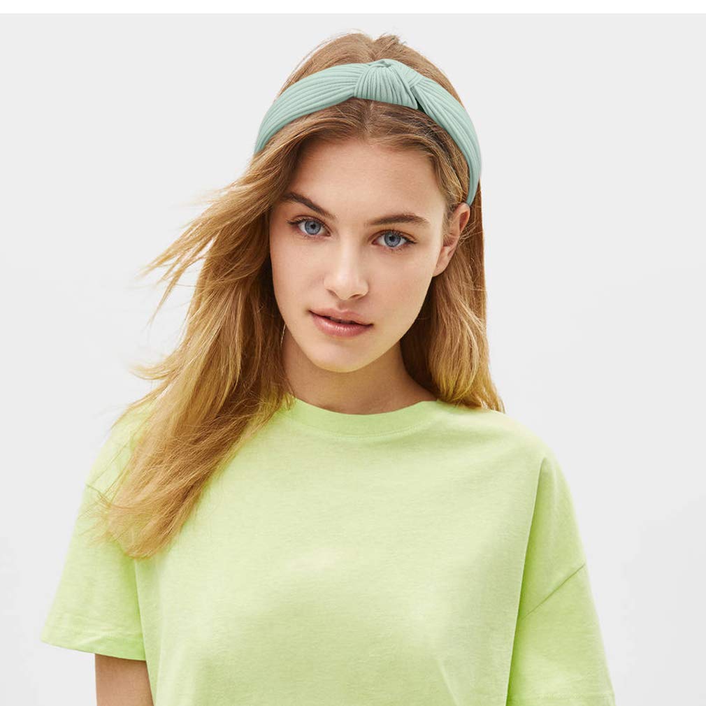 Womens Boho Headbands 12 Pack VELSCRUN Knotted Elastic Turban Bandeau Wide Hair Bands/Accessories for Washing Face