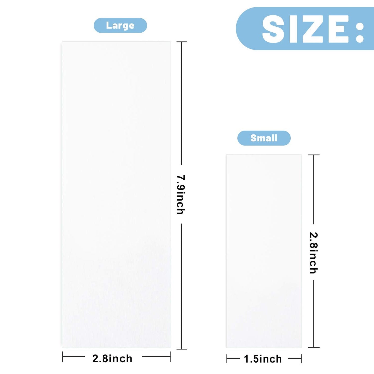 Whaline 400 Pieces Non-Woven Wax Strips Body and Facial Waxing Strips White Multi-Size Hair Removal Muslin Wax Strips Spa Beauty Waxing Strips for Face Arms Legs Underarm Bikini Hair Removal