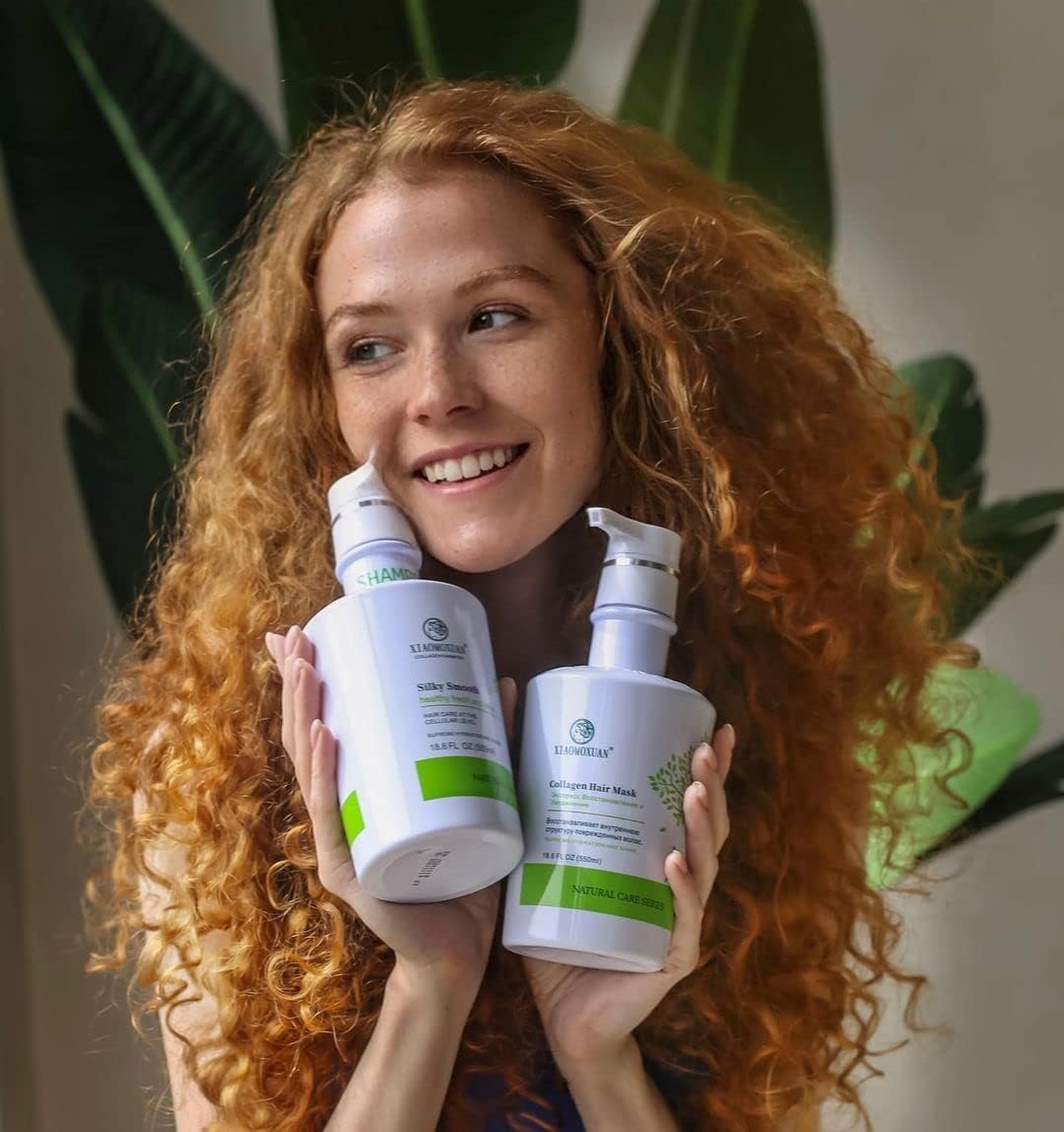 Xiaomoxuan Tea Tree Shampoo and Hydrating Hair Mask for All-Natural Hair Care Bundle