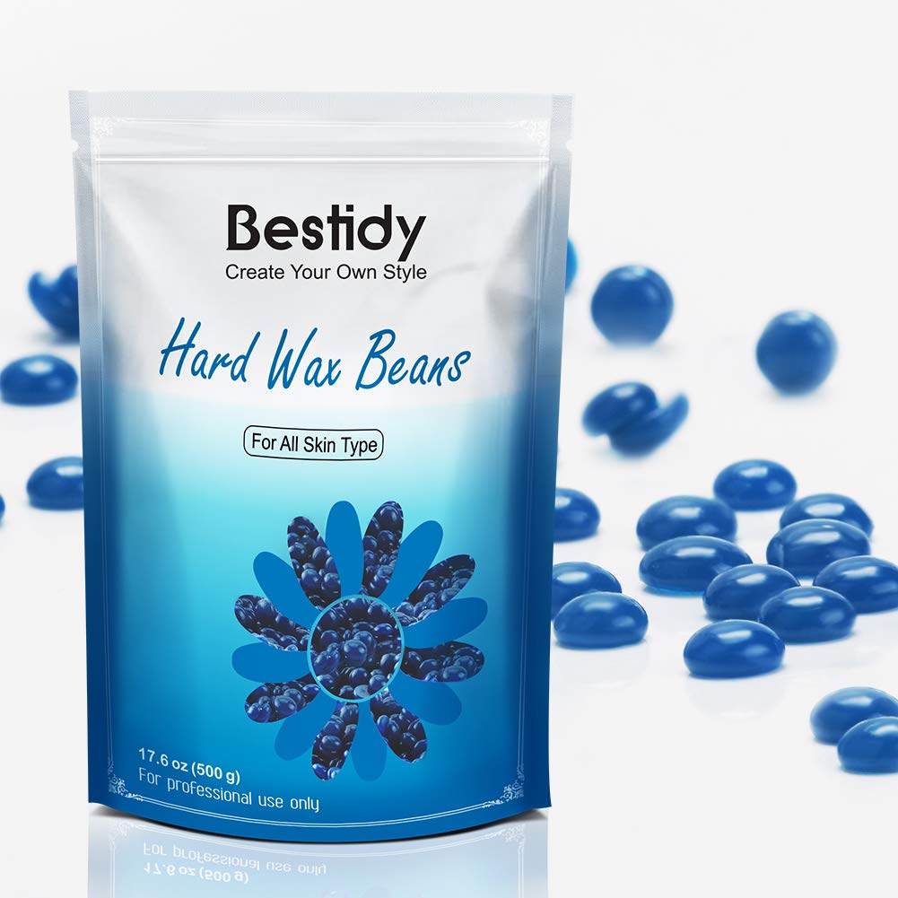 Bestidy Wax Beads, Bagged 500g/1.1lb/17.6oz, Waxing beans for Hair Removal, Women Men, Home Waxing for All Body and Brazilian Bikini Areas (500g)