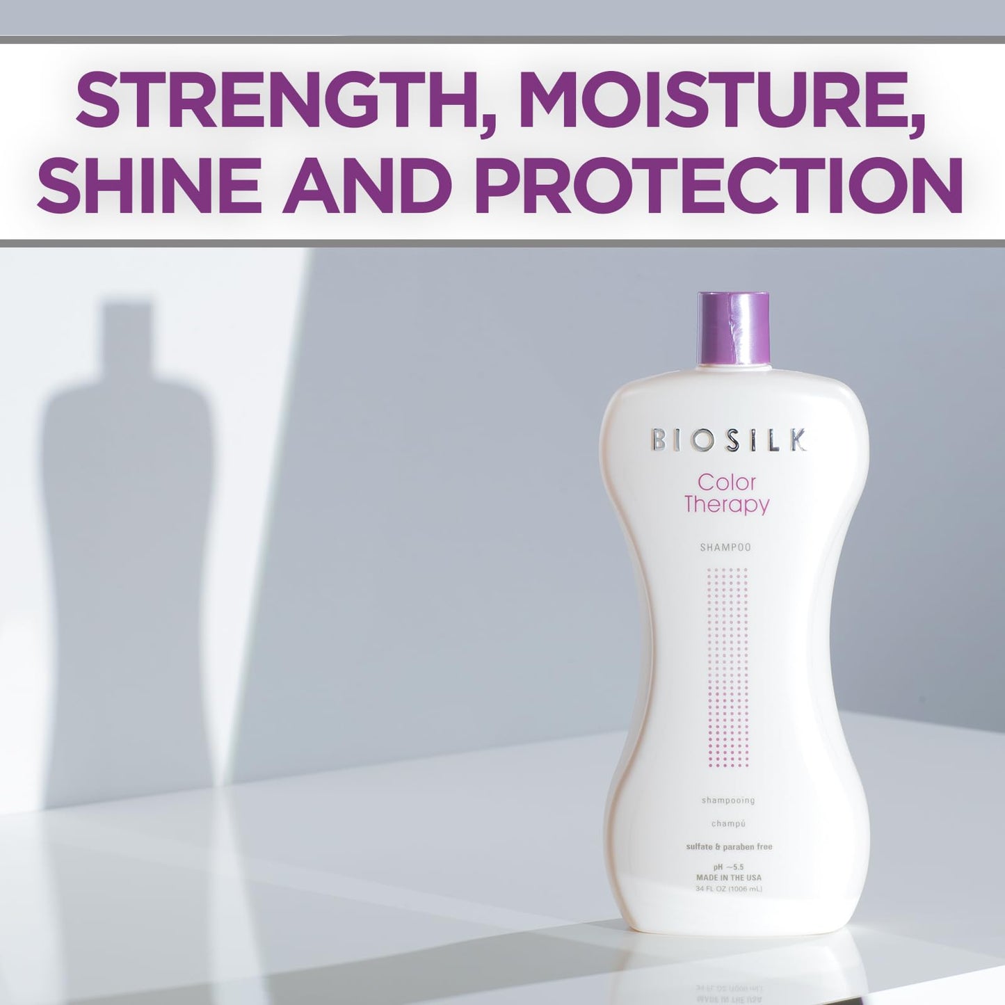 BioSilk Color Therapy Shampoo, Gently Cleanses Without Stripping Hair Color, Color Protection While Cleansing, Sulfate, Paraben & Cruelty-Free, 34 Oz