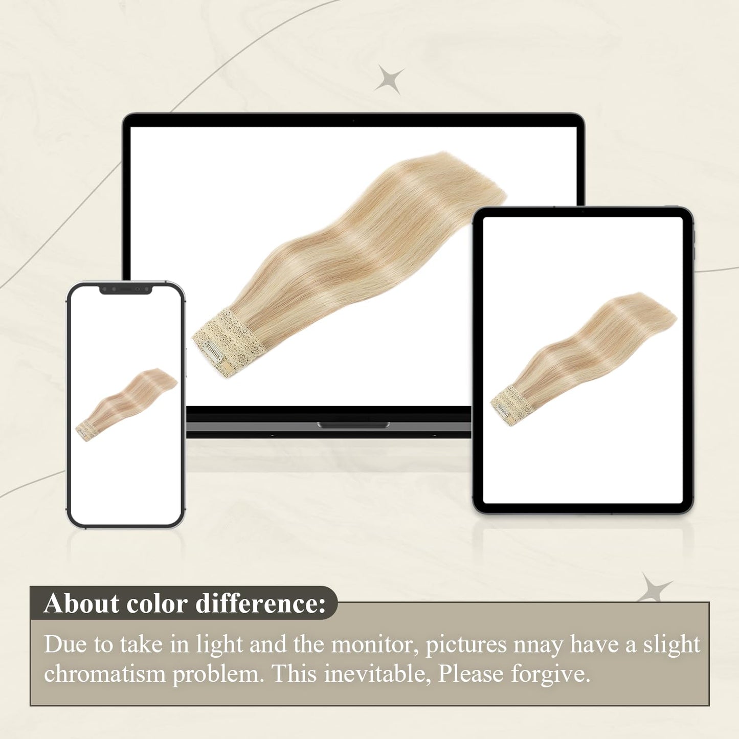 SLEEKALON Invisible Wire Hair Extensions Real Human Hair 16 Inch Dark Brown to Light linen Mix Brown Halo Hair Extensions with Clips Adjustable Fish Line Wire Hair Extensions For Women 95g,#2T2P6