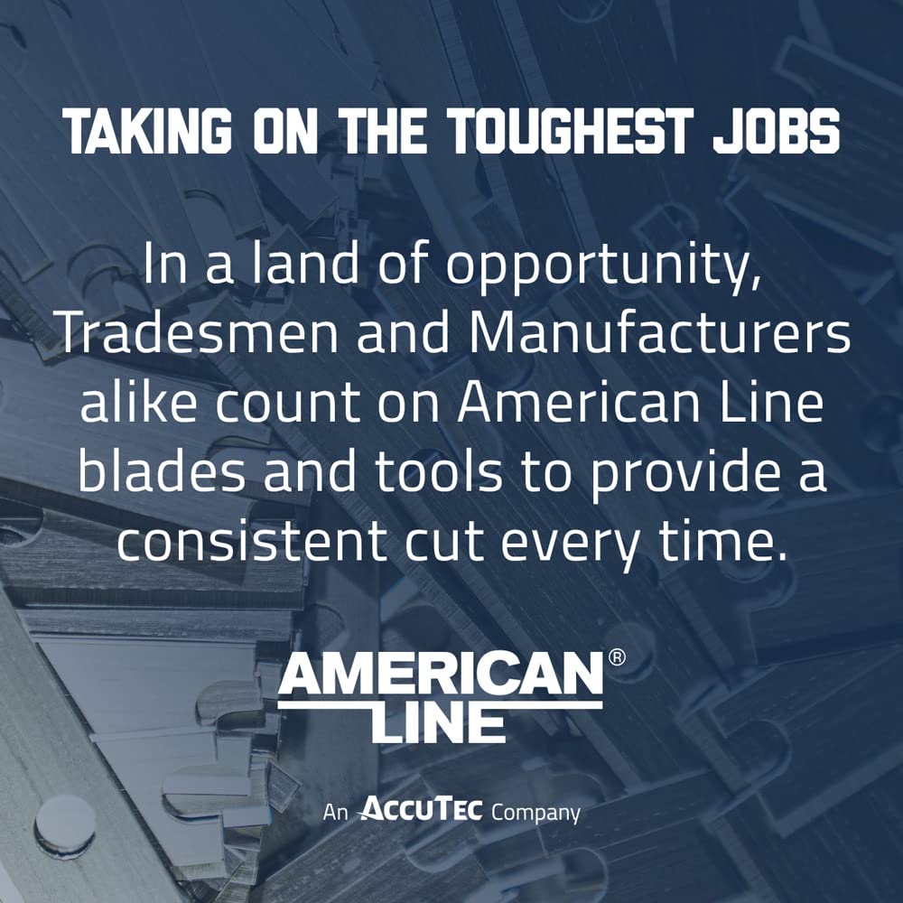 American Line Single Edge Razor Blades - 100-Pack - 0.012" Heavy Duty High Carbon Steel for Extra Durability and Long Life - 66-0448