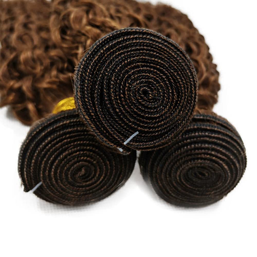 1b/30 Human Hair Bundles Ombre Water Wave Human Hair Bundles 24 Inch Color #30 Water Wave 1 Bundle Brazilian Remy Hair Extensions Light Brown Bundle Human Hair Weave