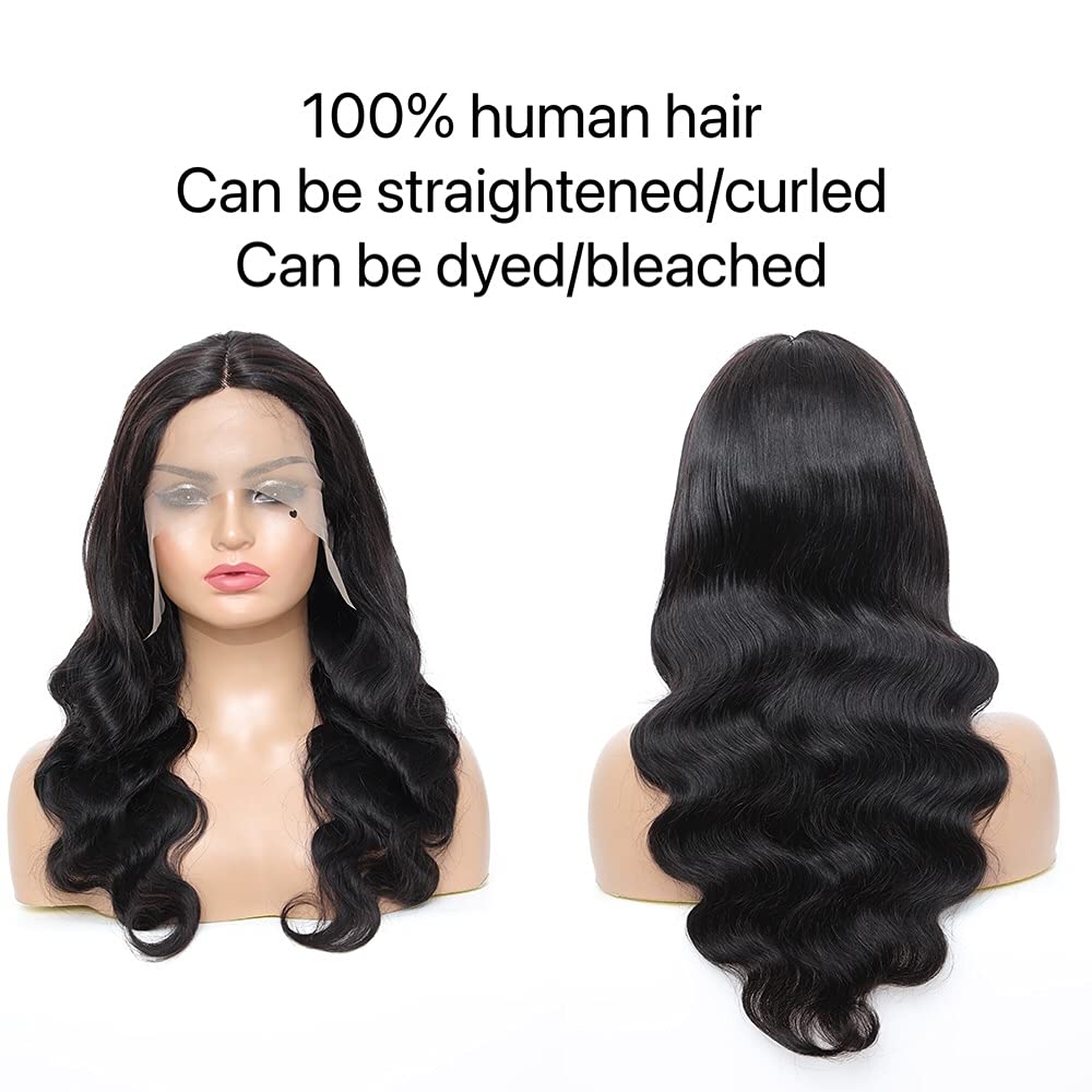 13*4 Body Wave Lace Front Wigs Human Hair Pre Plucked for Women Glueless Human Hair Transparent Lace Front Body Wave wig 180% Density Frontal Wigs Human Hair (22 In13*4 Body Wave Lace Front Wigs)