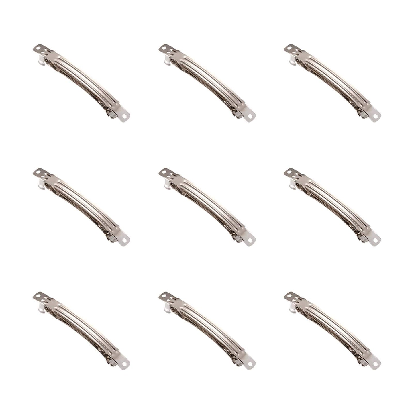 50Pcs Iron French Barrette Blank Hair Clip Findings Platinum for DIY Hairbow Jewelry 97x10x3mm