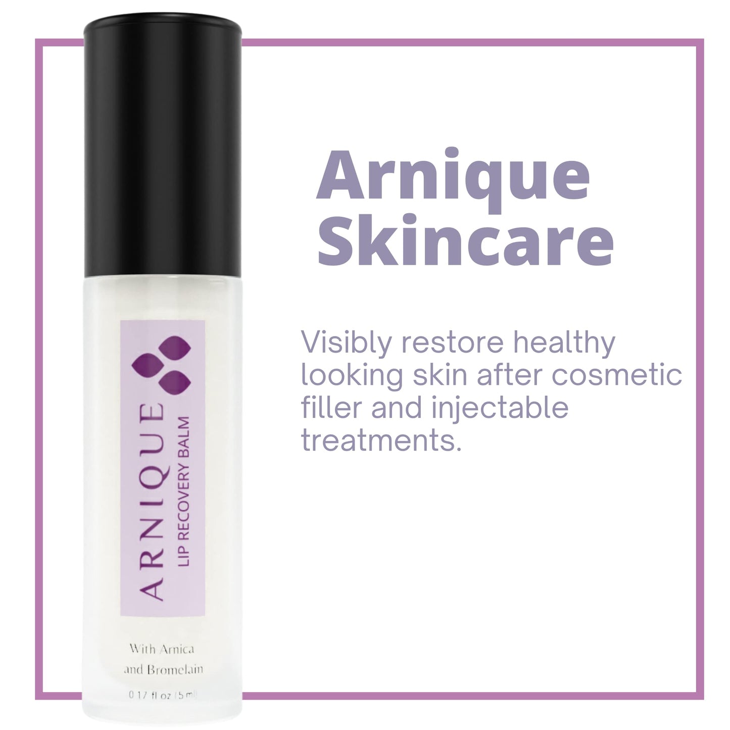 Arnique Arnica Lip Balm - for Filler Aftercare with Arnica Montana and Bromelain, Topical Bruise Balm Masque for Lip Flip Injections and Implant Surgery to aide with Bruising, Swelling and Redness