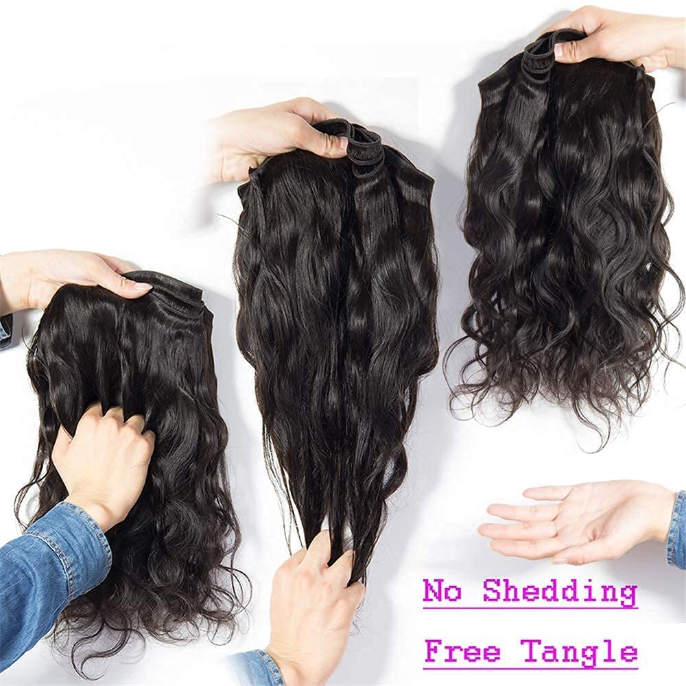 ZIYU Body Wave One Bundle Human Hair 28 inch 100% Human Hair Bundle Unprocessed Brazilian Body Wave Weave Bundles Human Hair Natural Black Color for Black Women