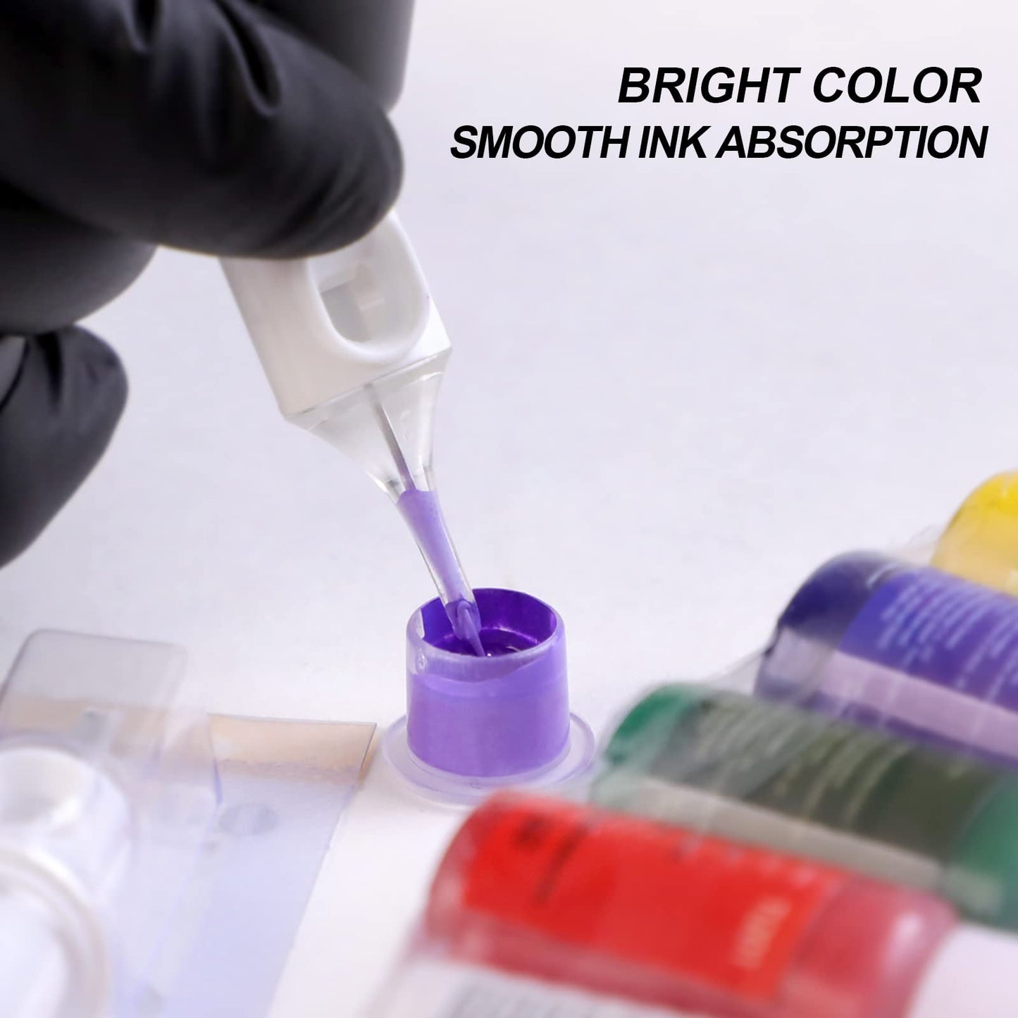 Wireless Tattoo Kit Tattoo Gun Rotary Tattoo Machine+ Tattoo Ink Set 1/2 oz (15ml) Tattoo Supply 14 Colors