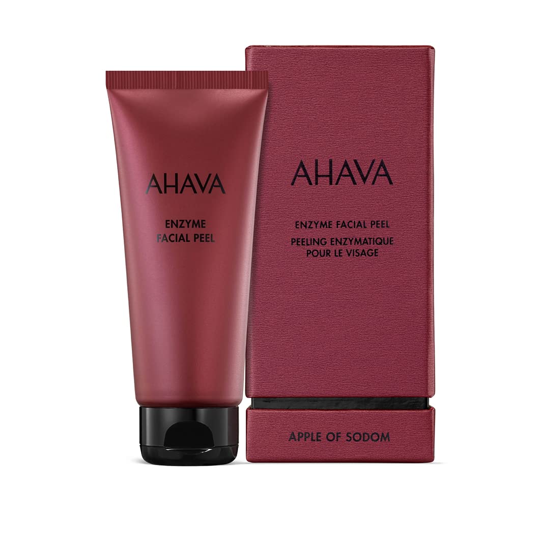 AHAVA Apple of Sodom Enzyme Facial Peel - Gentle exfoliating cream for tightness, illuminates natural glow, reduces pores & smoothes lines, enhances texture, with Osmoter & Papaya Enzymes, 3.4 Fl.Oz