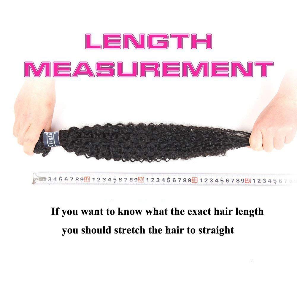 Amella Hair 100% Unprocessed Brazilian Kinky Curly Virgin Hair 1 Bundle Remy Hair Extensions 8A Brazilian Curly Virgin Hair Extensions 95g/pc Natural Black Color (10inch)