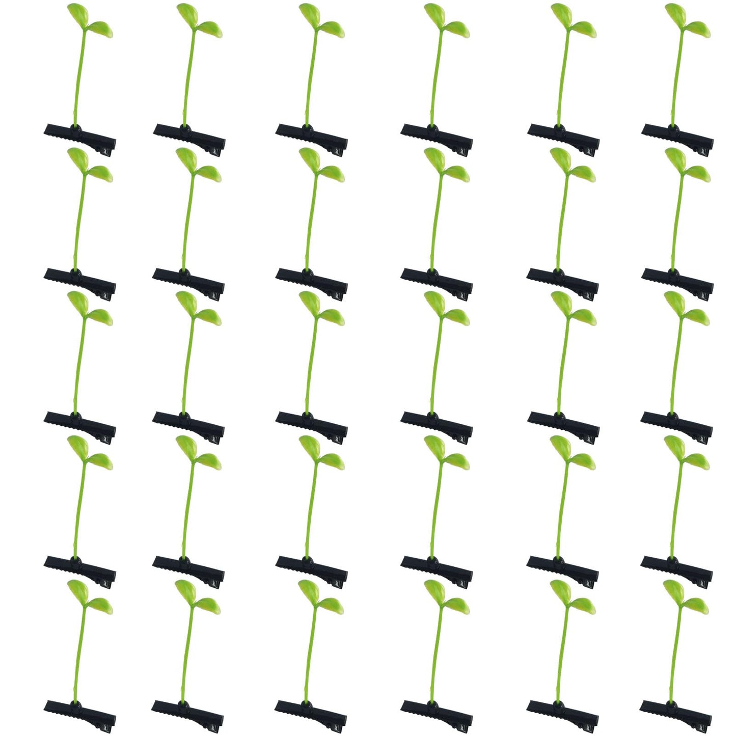 35PCS Simulation Plants Hair Clips, Mushroom Flower Butterfly Hairpins For Women Girls Creative Headwear Hair Accessories (Bean sprout clip)
