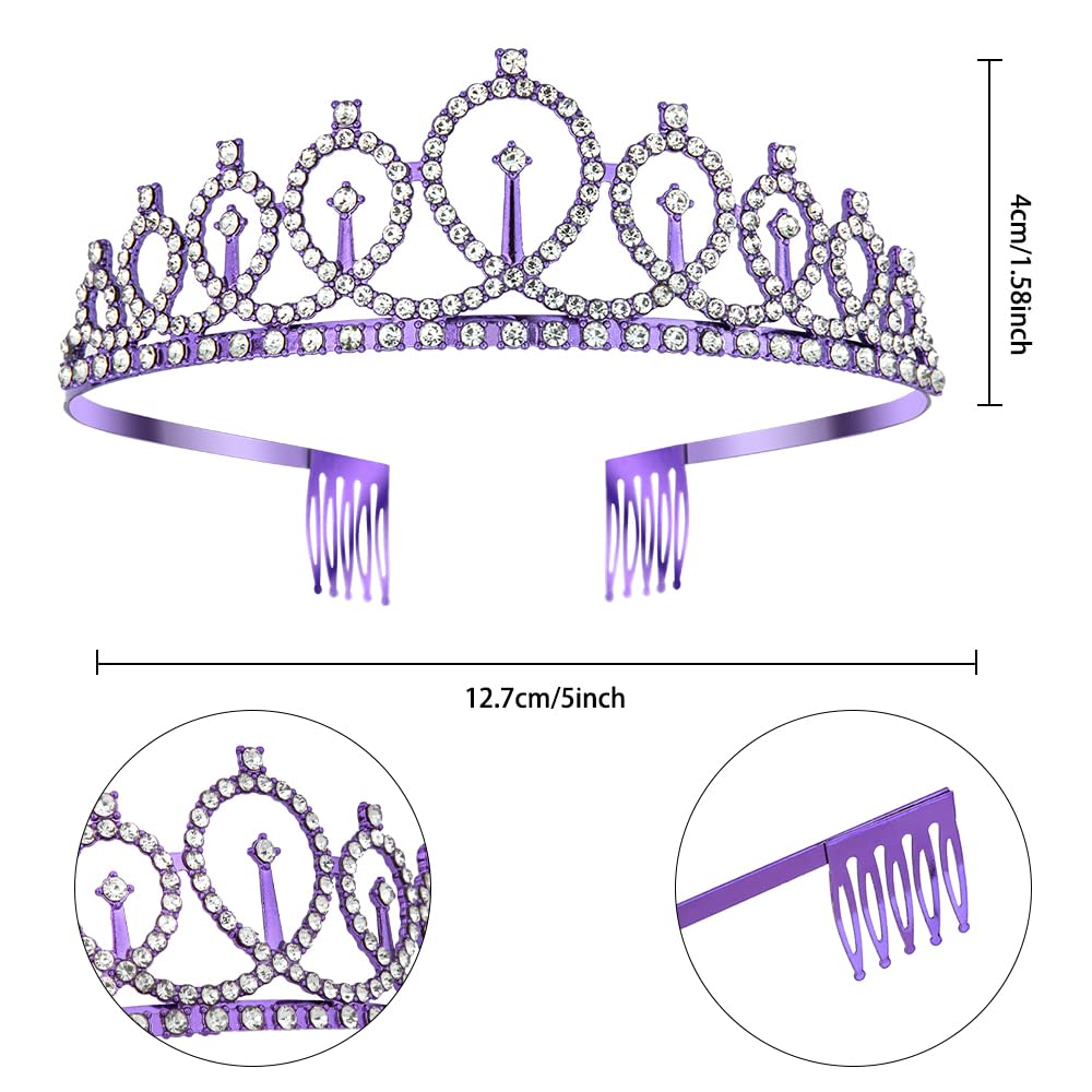 Birthday Sash and Crown for Women,Happy Birthday Sash for Women,Birthday Queen Sash and Crown,Purple Birthday Decorations,Happy Birthday Decorations for Women,Birthday Crown Adult Woman,Birthday Tiara