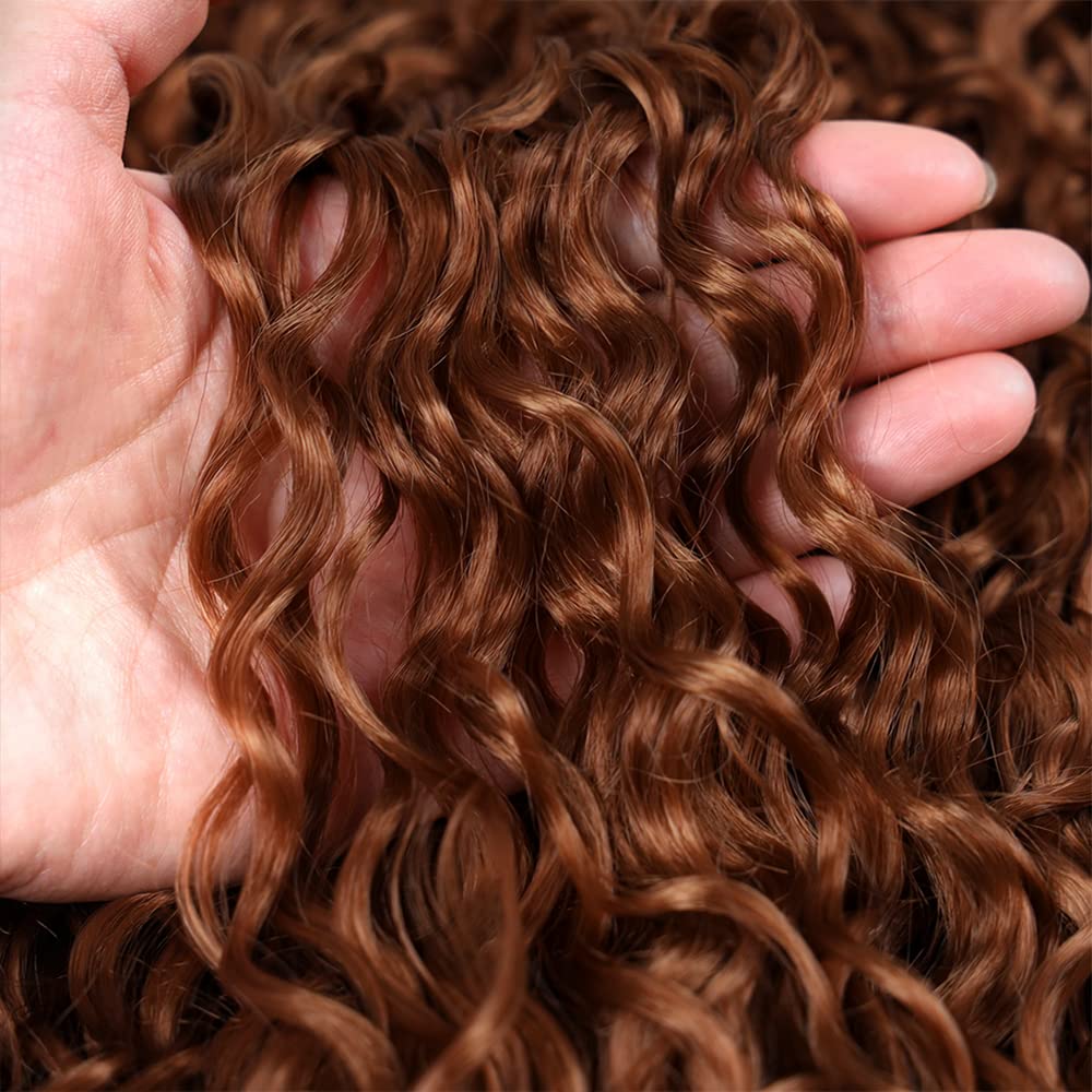 1b/30 Human Hair Bundles Ombre Water Wave Human Hair Bundles 24 Inch Color #30 Water Wave 1 Bundle Brazilian Remy Hair Extensions Light Brown Bundle Human Hair Weave