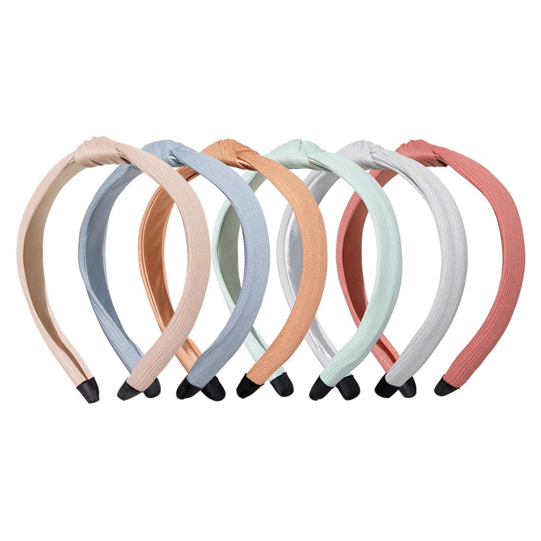 Radhu & Kabby Headband for Women | Plain Turban Hair bands | Fashion Cross Knot HeadBands | Daily Fashion Hair Accessory Set | Pack Of 6 | Smooth and Comfortable | MultiColor