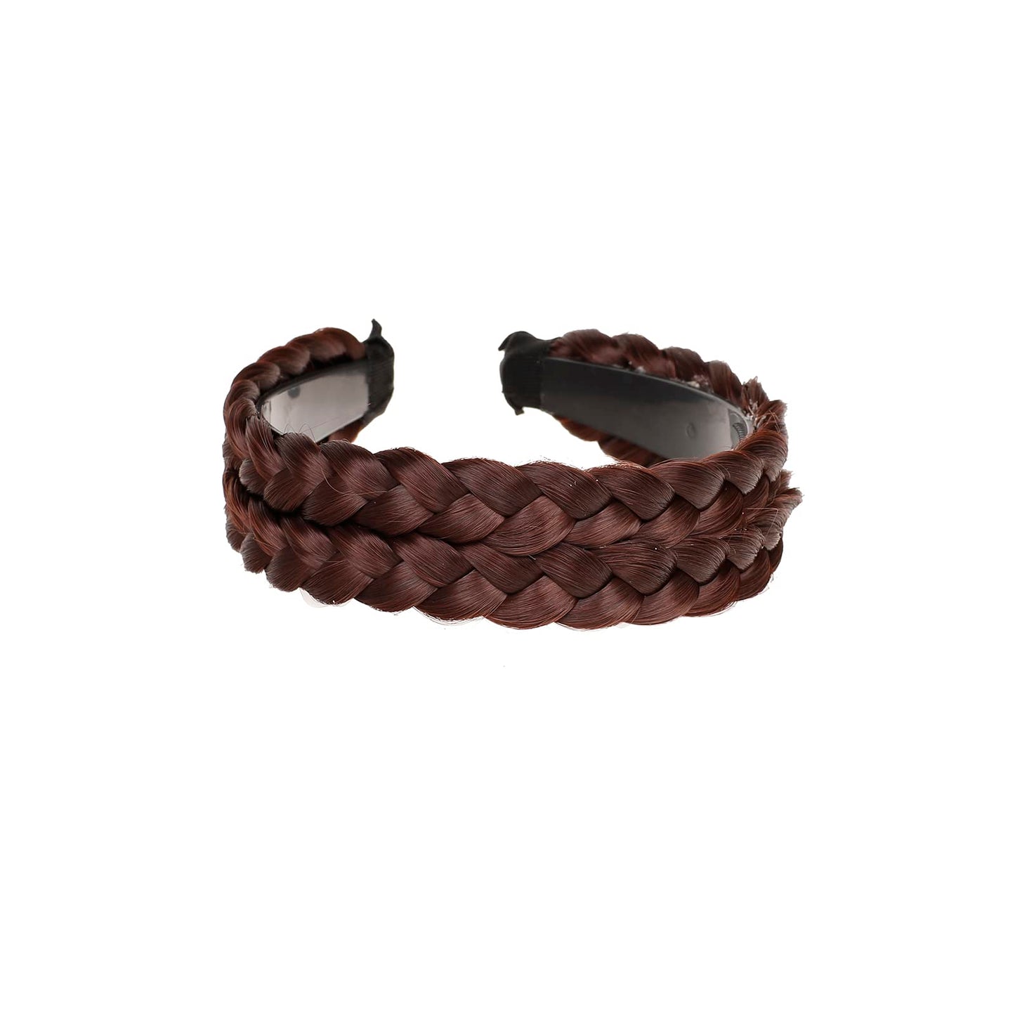 vowyore Braid headband Messy Double strand Wide Hair Classic Chunky Elastic Plaited Synthetic Braids Hairpiece Girl Women Hair Hoop