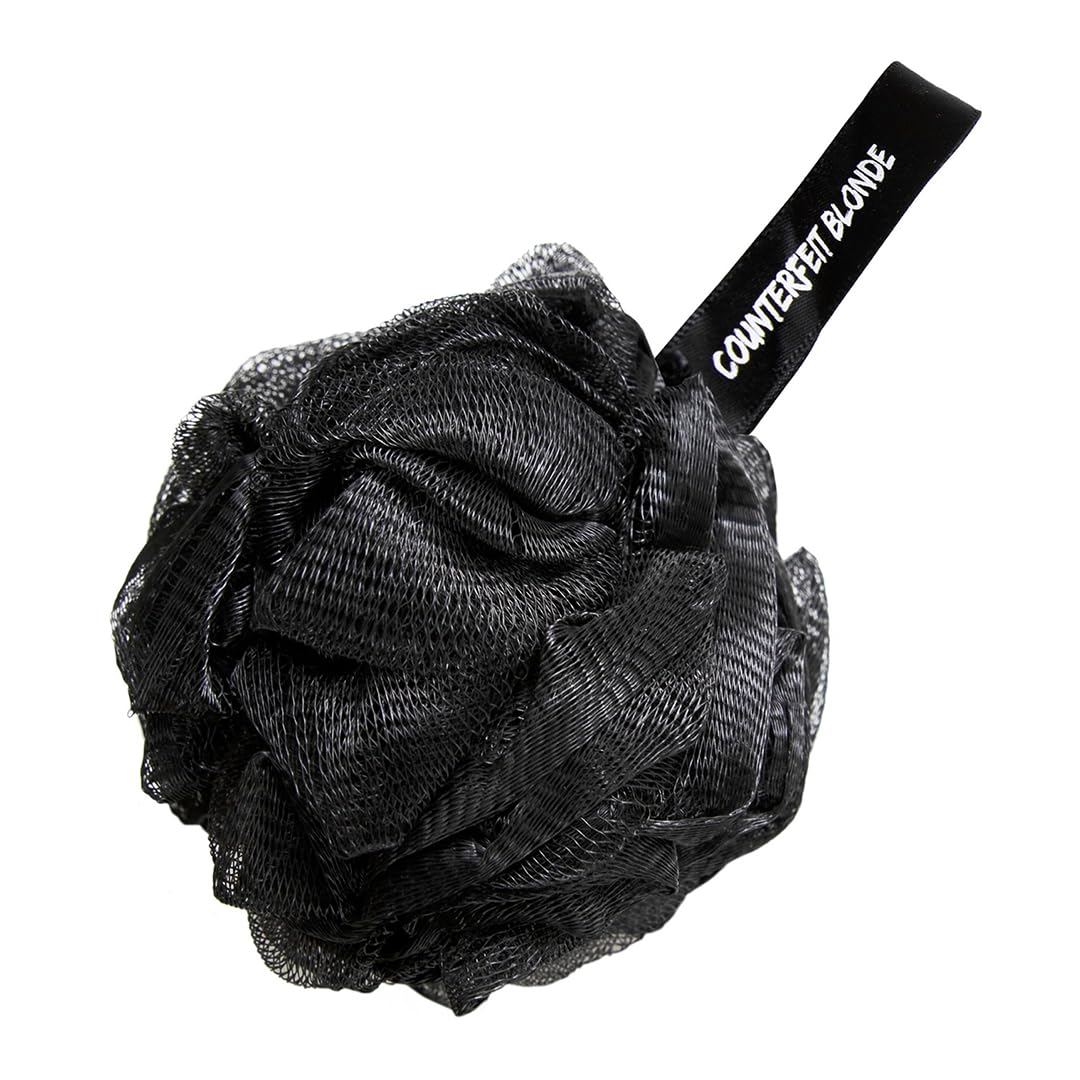 Black Loofah Bath Shower Sponges I (4-Pack) Body Scrubbers for Use In Shower I Bath Sponges for Shower Scrubber for Body I Loofah Exfoliating Body Scrubber Shower Accessories I Body Wash Loofah Sponge