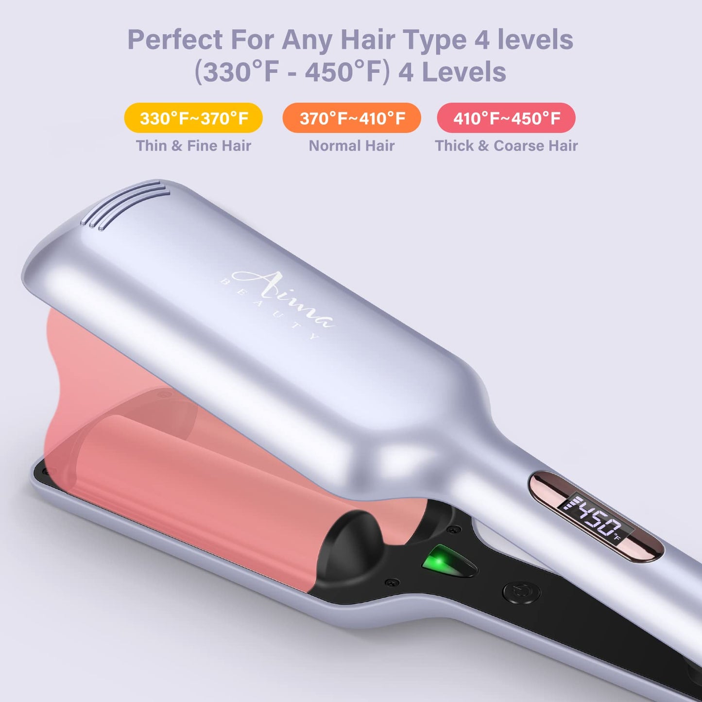 Aima Beauty One Step Hair Dryer and 32mm (1.25") Aima Beauty Twins Mermaid Hair Waver Bundle