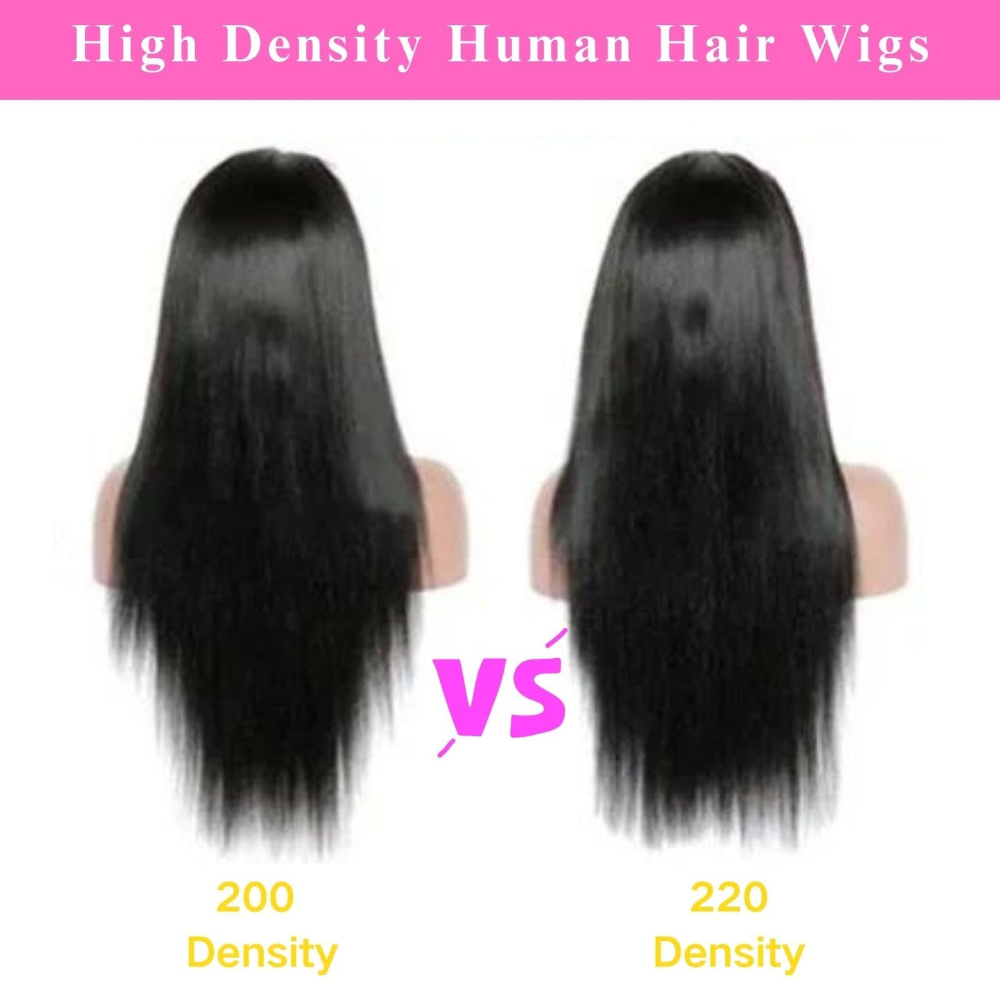 ZABUZAUN Straight Wig Human Hair 13x4 Wear and Go Lace Front Wigs Human Hair Wig For Black Women 20in 220% Density Straight Lace Front Wigs Human Hair With Baby Hair Pre Plucked HD Frontal Wig