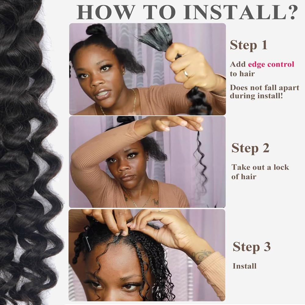 YOMIO Human Braiding Hair Water Wave Bulk 28 Inch 100g (1Pack-2Bundles) Human Hair for Braiding No Weft Human Hair Bundles for Braiding Wet and Wavy Human Hair Braiding Hair for Boho Braids