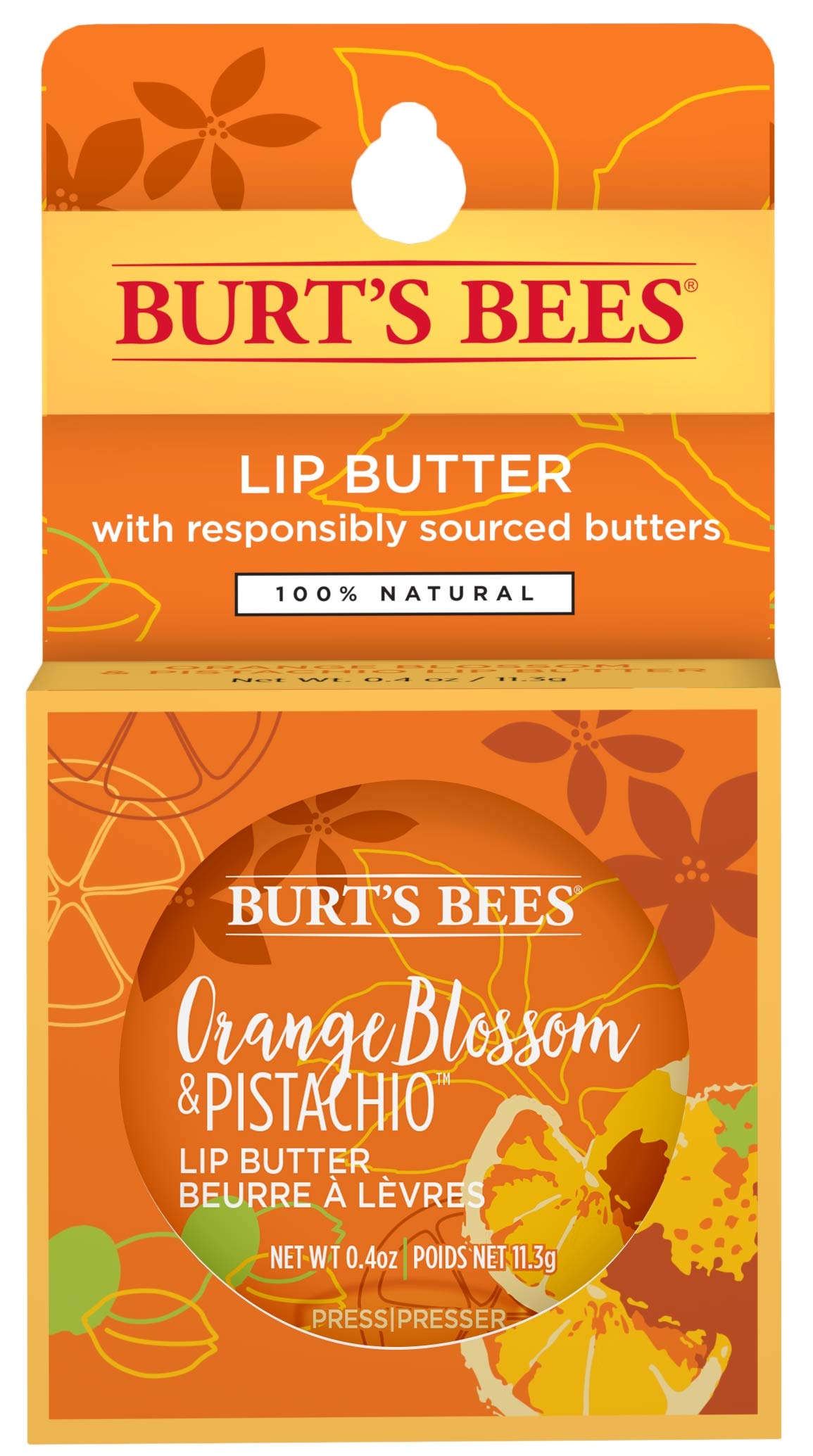 Burts Bees Orange Blossom and Pistachio Lip Butter Lip Balm Unisex 0.4 oz