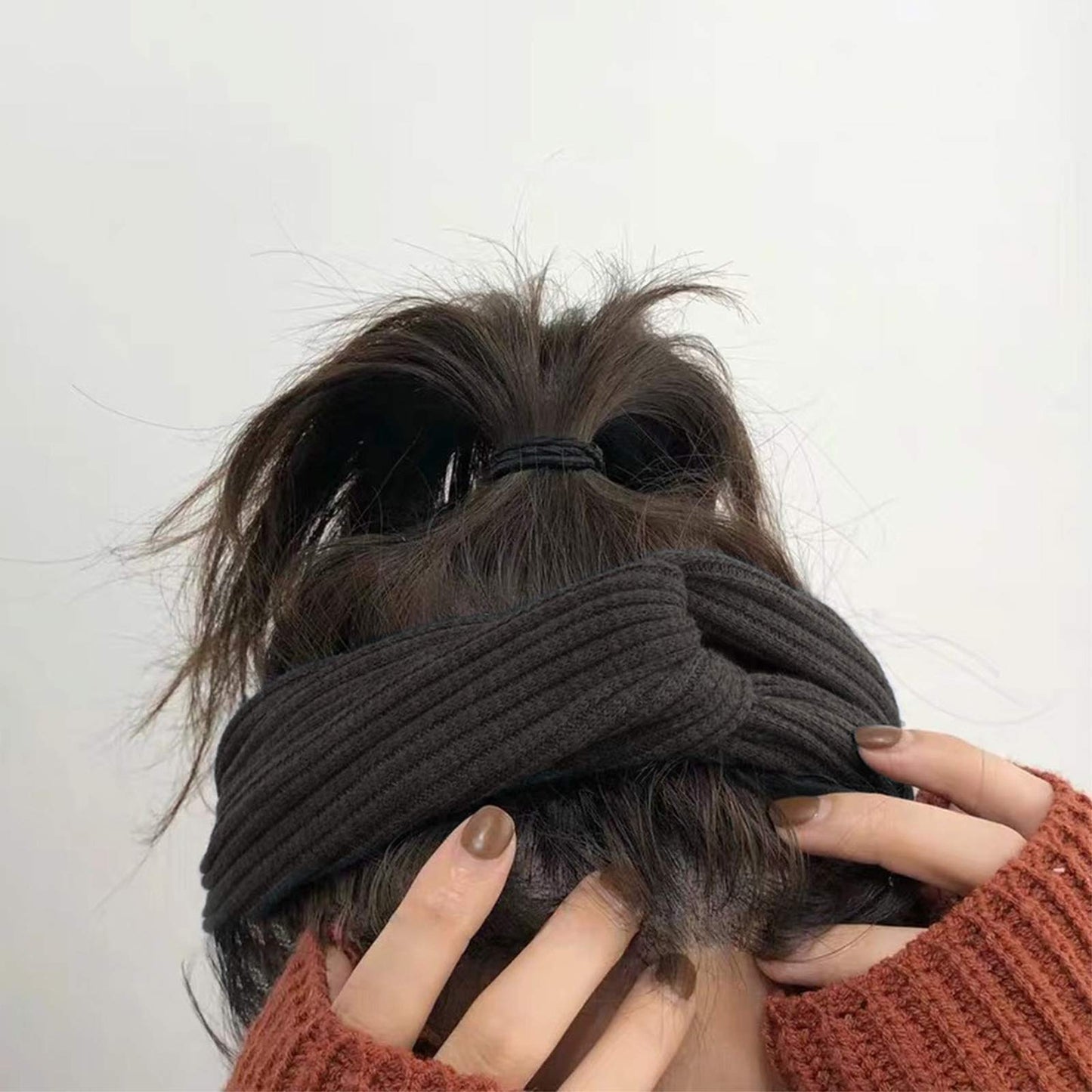 AQOKKA 8 Pack Elastic Knotted Headbands for Women Cloth Head Hair Bands for Women's Hair Boho Wrap Hair Accessories for Women