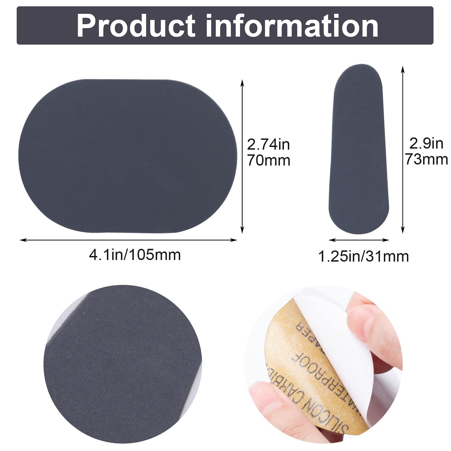 PAGOW Hair Remover Refill Pads, 100pcs Smooth Away Replacement Pads for Leg, Bikini, Facial, Armpit Depilation Tool (50 pcs/size, 2 Different Sizes)