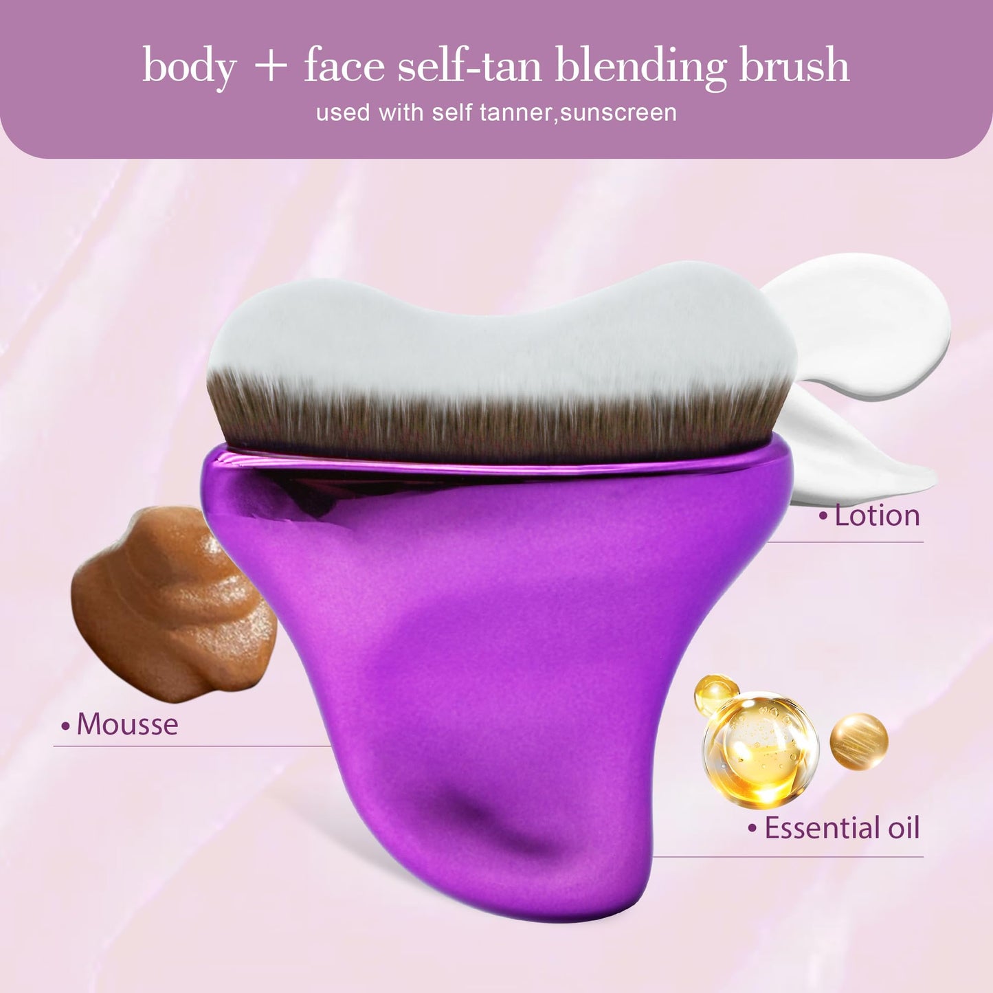 BEAUTYFACTOR Sunscreen Applicator for Kids,Sunscreen Brush Sunblock Applicator for Kids,Baby,Adult,Body Brush Beach Essentials for Sunscreen,Suncream and Sun Lotions