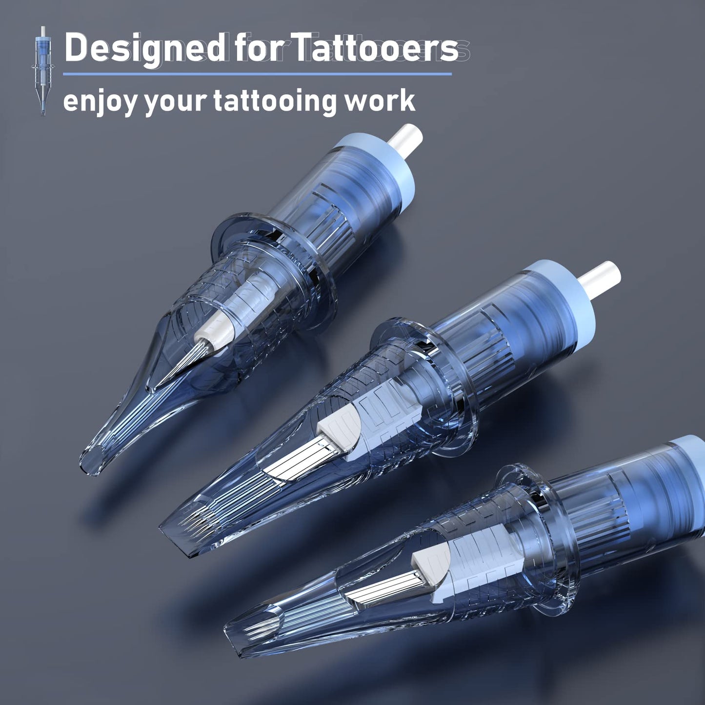 Padieoe Tattoo Cartridge Needles, 50pcs Mixed Tattoo Needle Cartridge Standard Cartridge Needles Round Liner Shader Magnum Tattoo Needle Tattoo Supplies 3RL 7RL 7RS 9RM 9M1 (50pcs 12#)