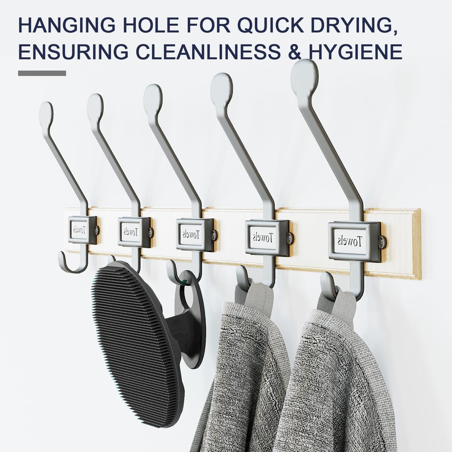 BEAUTAIL 1 Pack Silicone Body Scrubber Bath Shower Brush and 1 Pack Silicone Scalp Massager Shampoo Brush, Black