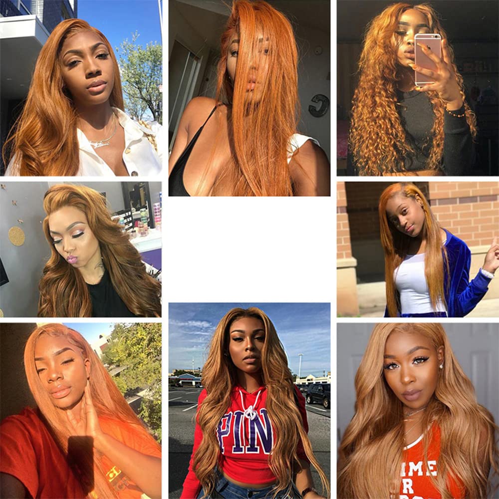 #30 Brown Body Wave Bundles Human Hair Light Brown Body Wave Bundles Color 30 Brown Human Hair Bundles Double Weft Brazilian Human Hair Wet and Wavy Extensions 24 26 28 inch 3 Bundles