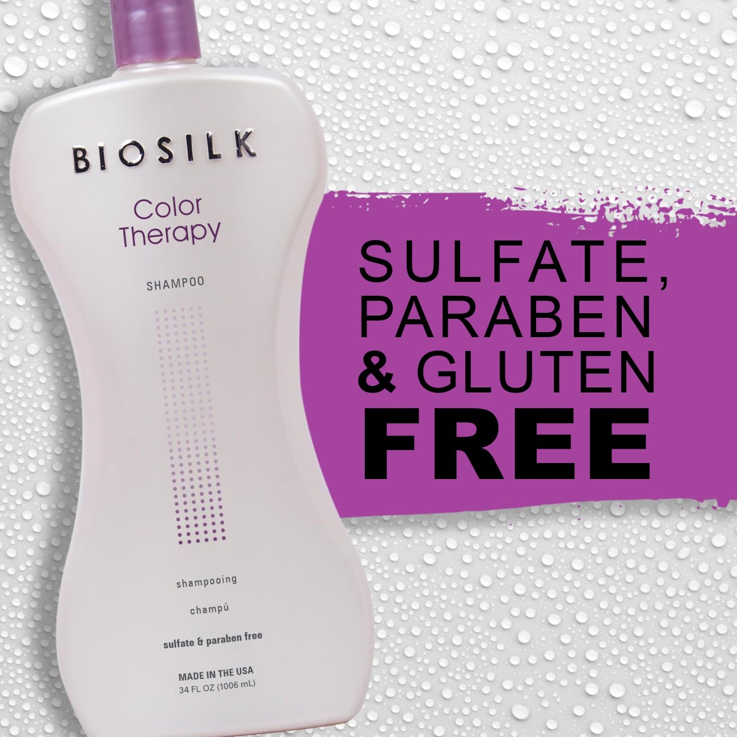 BioSilk Color Therapy Shampoo, Gently Cleanses Without Stripping Hair Color, Color Protection While Cleansing, Sulfate, Paraben & Cruelty-Free, 34 Oz