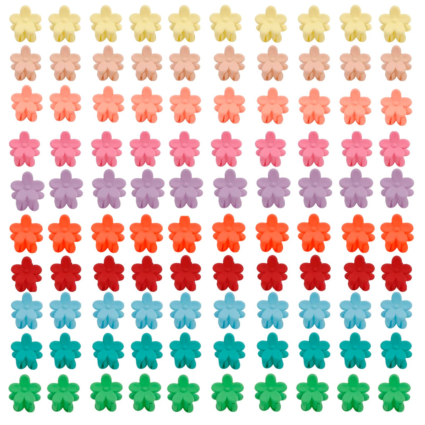 YISSION Mini Flower Hair Claw Clips for Toddlers, Kids, Girls and Women - Cute Hair Accessories