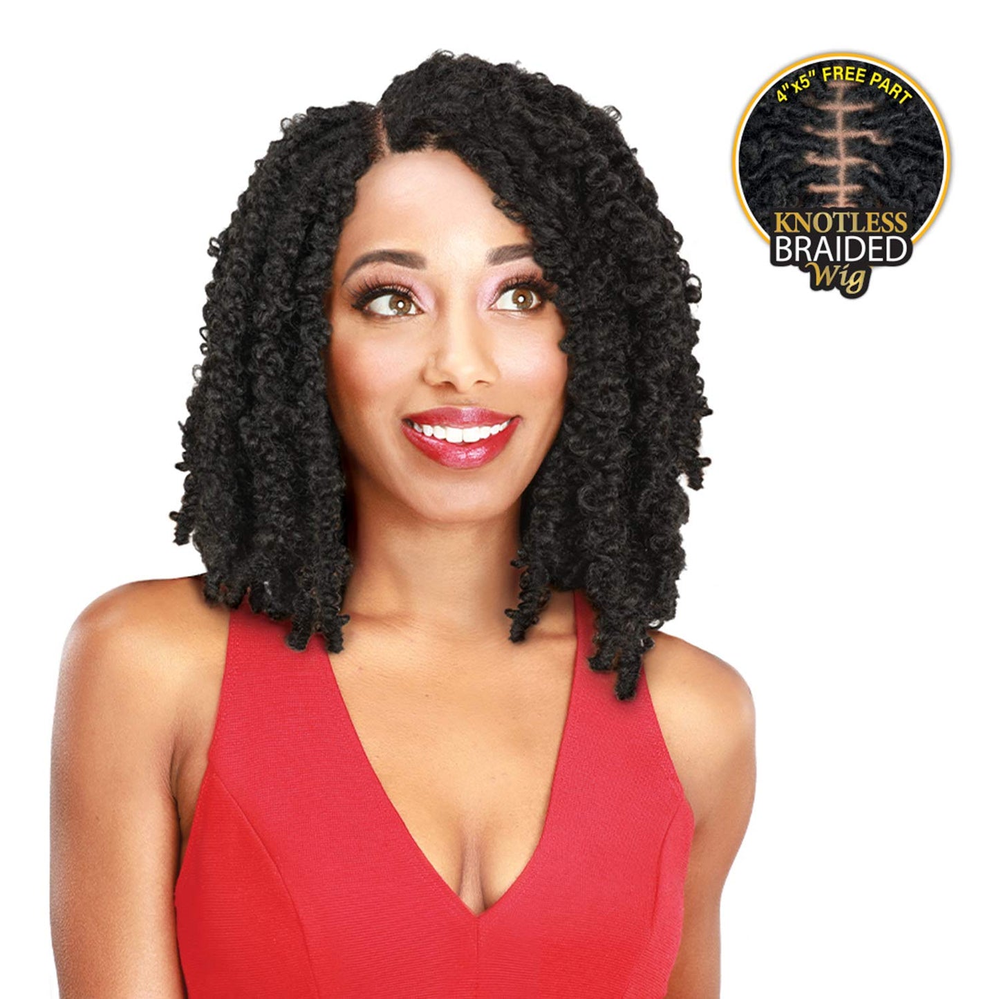 Zury Synthetic Knotless Braid Lace Front Wig - DIVA LACE BOMB BUTTERFLY LOC (1 Jet Black)
