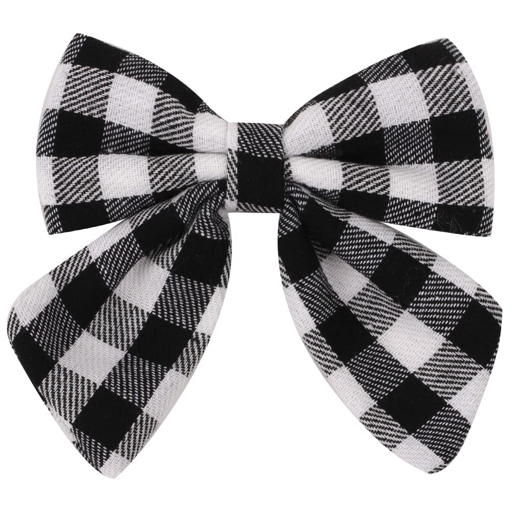 Plaid Hair Bow Clips Kids Girls Buffalo Plaid Hair Pin Checkered Plaid Hair Bow Pin BBG70 (3 PCs-Set)
