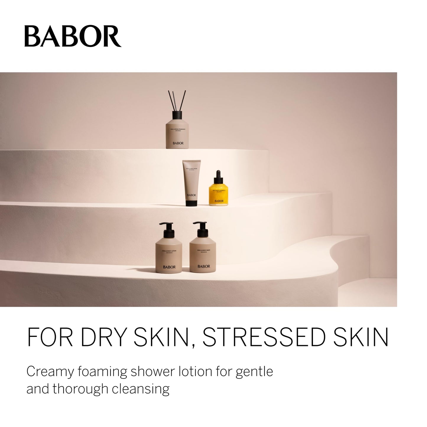 BABOR Soul & Body Wash, Nourishing Body Wash with Provitamin B5 & Glycerin for Silky-Soft, Hydrated Skin & Balanced Complexion, 8.45 fl oz