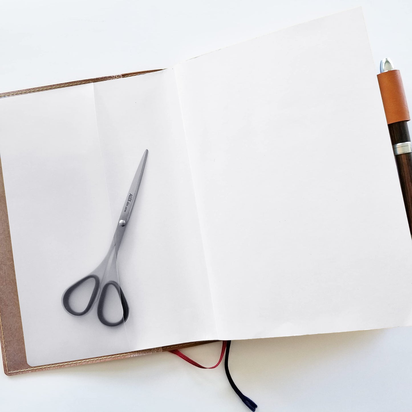 ALLEX Little Skinny Scissors for Office 4.7", All Purpose Slim & Thin Low Profile Scissors, Made in JAPAN, All Metal Sharp Japanese Stainless Steel Blade with Non-Slip Soft Ring, Black