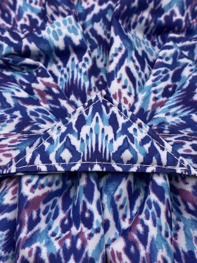 Betty Dain Trendy Turban Comfort Fit Reusable Shower Cap, Waterproof Polyester, Stretch Band Hem for Quiet Comfort, Elastic-Free Trim Eliminates Imprints, Roomy Design - Rainfall