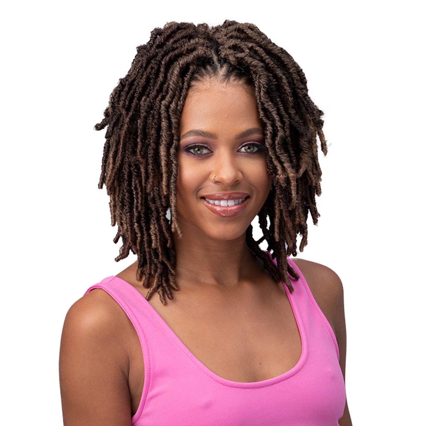 Bobbi Boss Crochet Braids African Roots Braid Collection 2X Nu Locs 8" (3-PACK, 99J)
