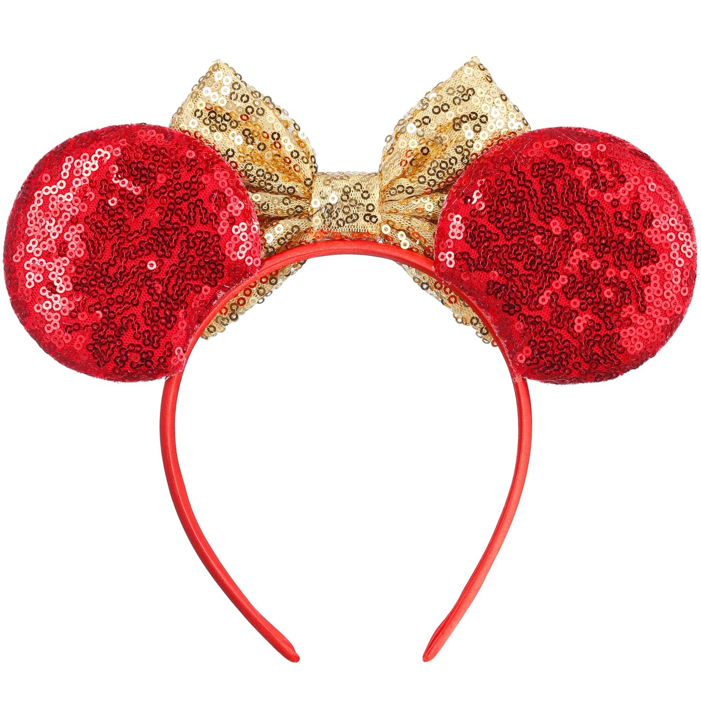 Opzzqz Mouse Ear Headbands for Women Giltter Bow Headband for Girls and Adult Birthday Party Decorations for Halloween Christmas (Harry01A)