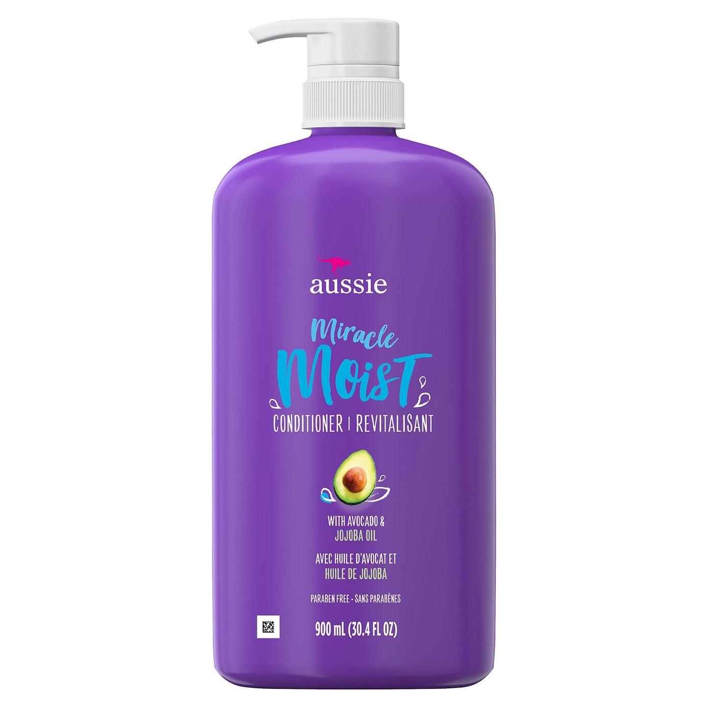 Aussie For Dry Hair Paraben-Free Miracle Moist Conditioner With Avocado & Jojoba, 30.4 Fluid Ounce, 4 Count