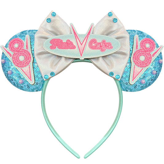 Bolonar Mouse Ears Headbands for Women Park Ears Sequin Inspired Mouse Ears (Bright Blue)