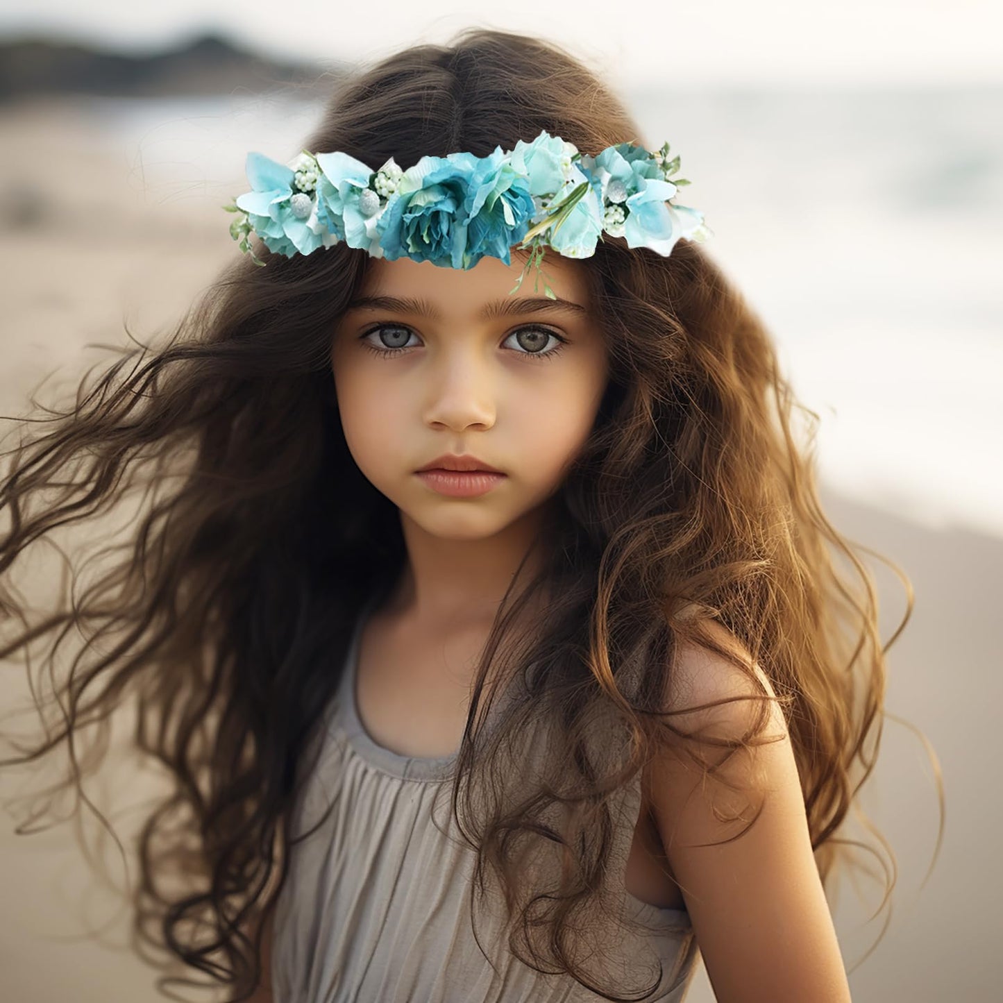 Vivivalue Forest Flower Crown Fairy Floral Headband Elf Headpiece for Women Girls Bridal Photoshoot Wedding Halloween Cosplay Party Renaissance