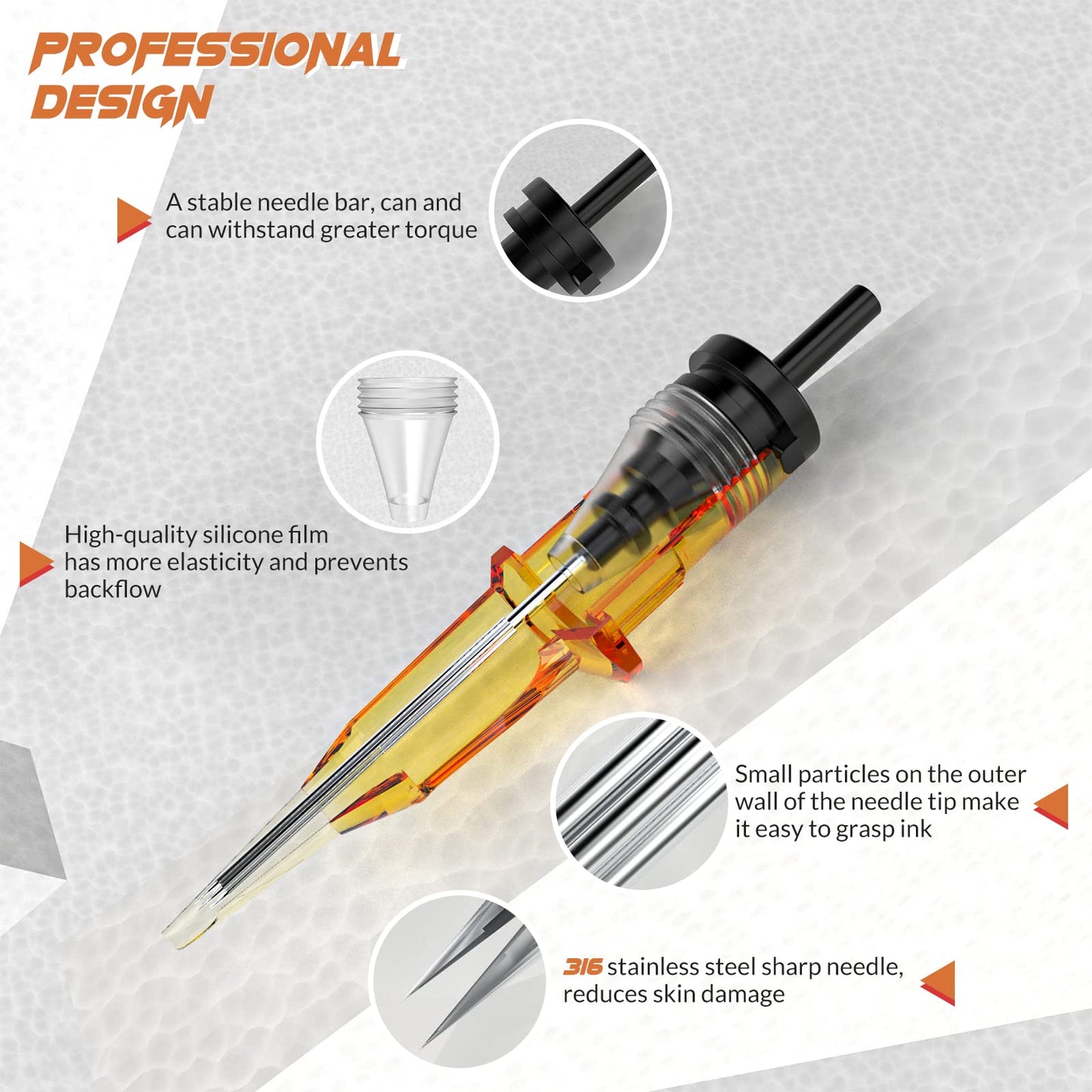 AIDEN Tattoo Cartridge Needles Professional 20pcs 9RL #12 Standard Round Liner Tattoo Needles Compatible with All Standard Rotary Machines (1209RLLT)