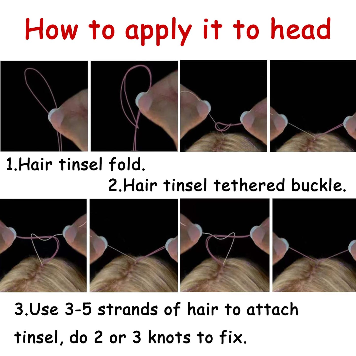 13 Colors Tinsel Hair Extensions-48 Inches Hair Tinsel Kit 2600 Strands Mixed Colors Tinsel Hair Extensions for Women Girls,Heat Resistant Sparkling Shiny hair tinsel kit