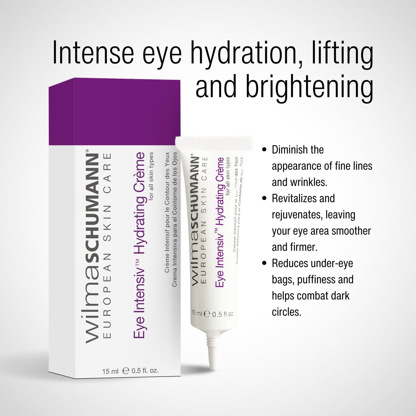 WILMA SCHUMANN Eye Intensiv Hydrating Cream for Eyes, Eye Cream for Wrinkles, 0.5 oz