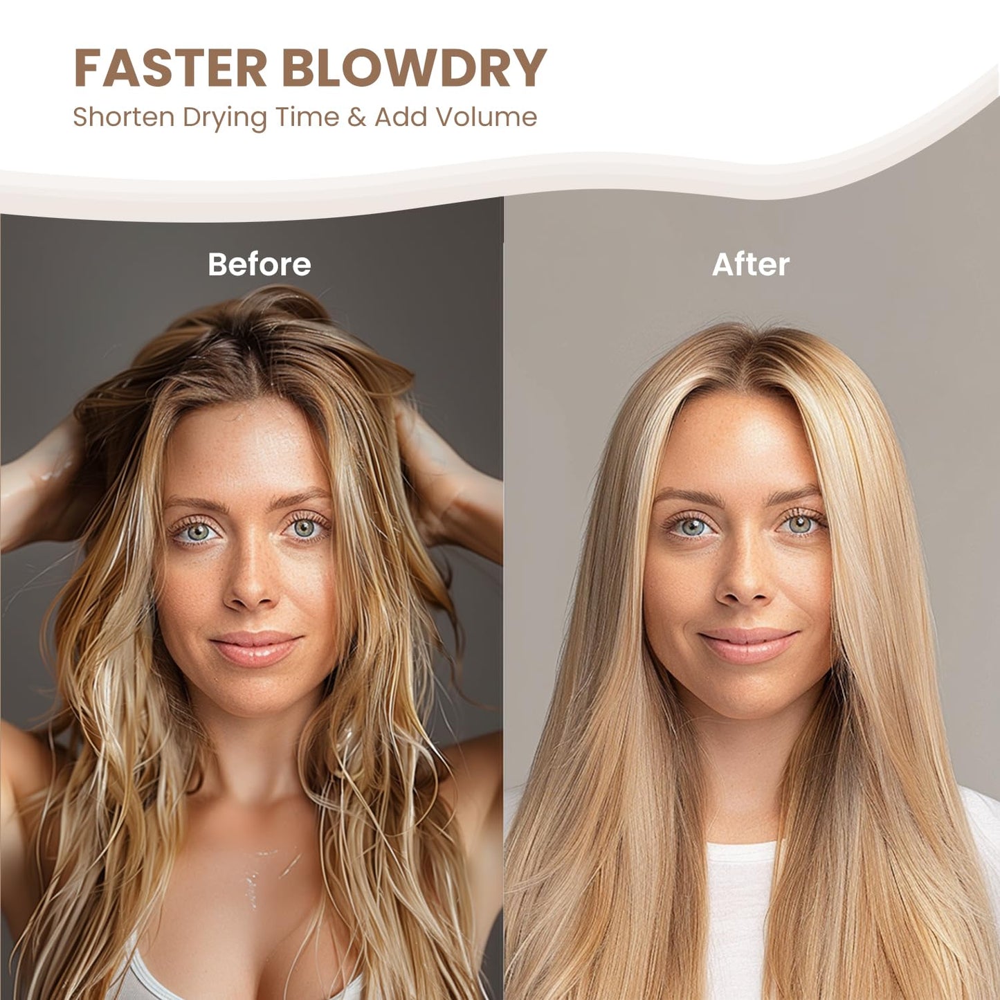 AIMIKE Round Hair Brush, 1 inch Barrel with Boar Bristles, Nano Thermal Ceramic & Ionic Tech, for Blow Drying, Styling, Curling and Shine + 4 Clips (Gold, Unisex, Fine Hair, Short Hair, Anti-Frizz)