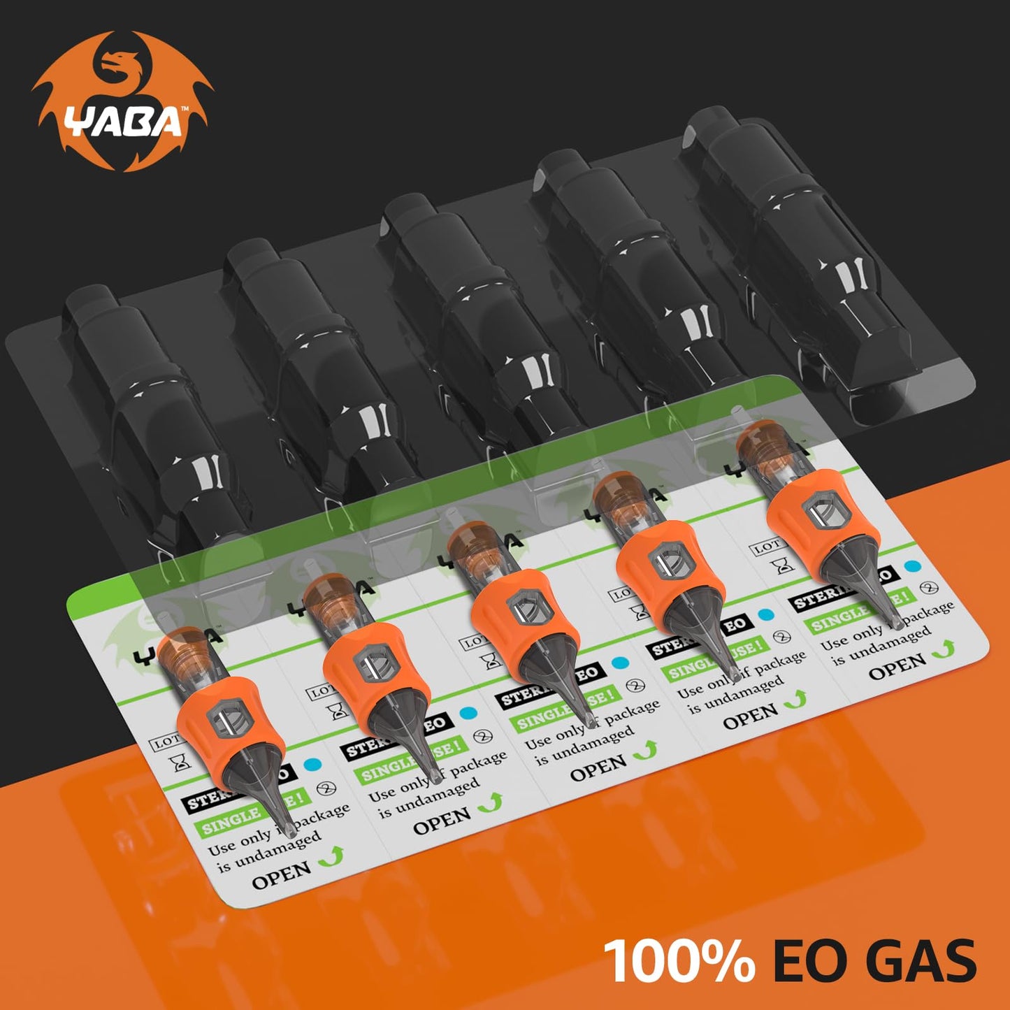 YABA 20Pcs Disposable Magnum Tattoo Cartridges Needles Bugpin for Tattoo Gun,Standard Membrane Tattoo Cartridges Needles for Tattoo Artists (1207CM)